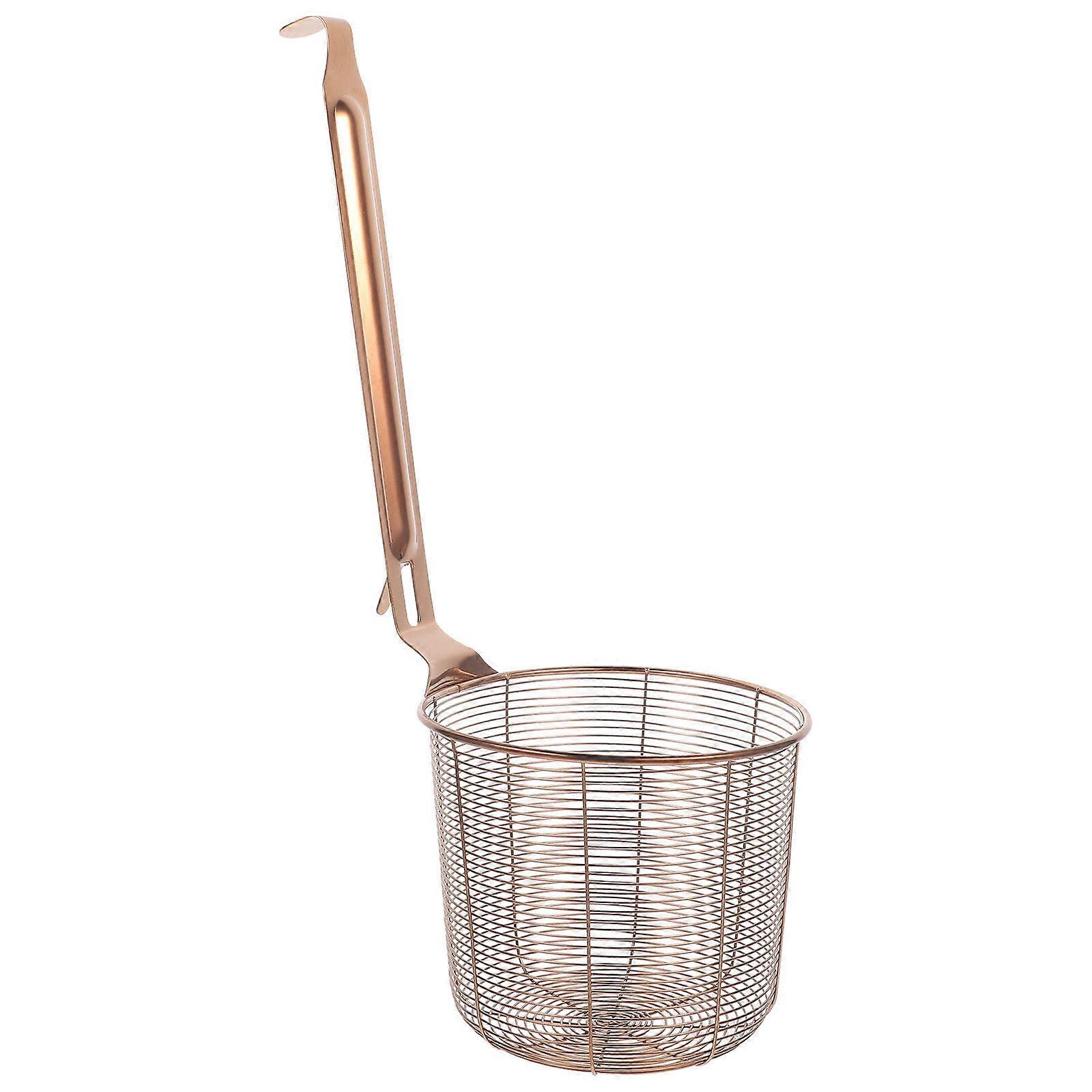 Mesh Spider Sieb Edelstahl Nudelkorb Feinmaschiges Sieb mit langem Griff