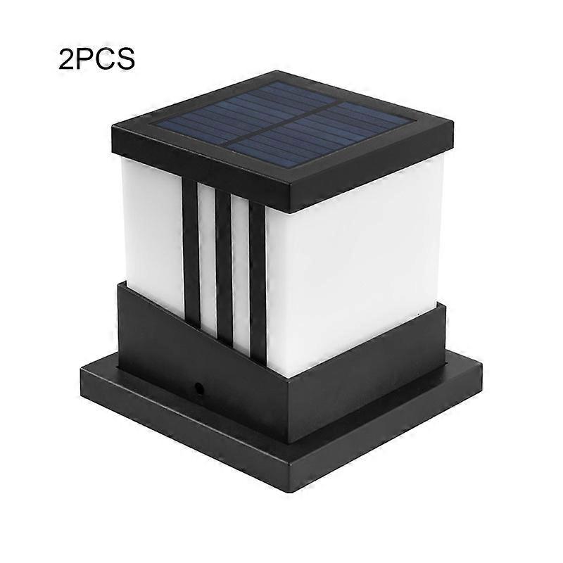 2PCS Solar Stigma Column Spotlight Solar Fence Light
