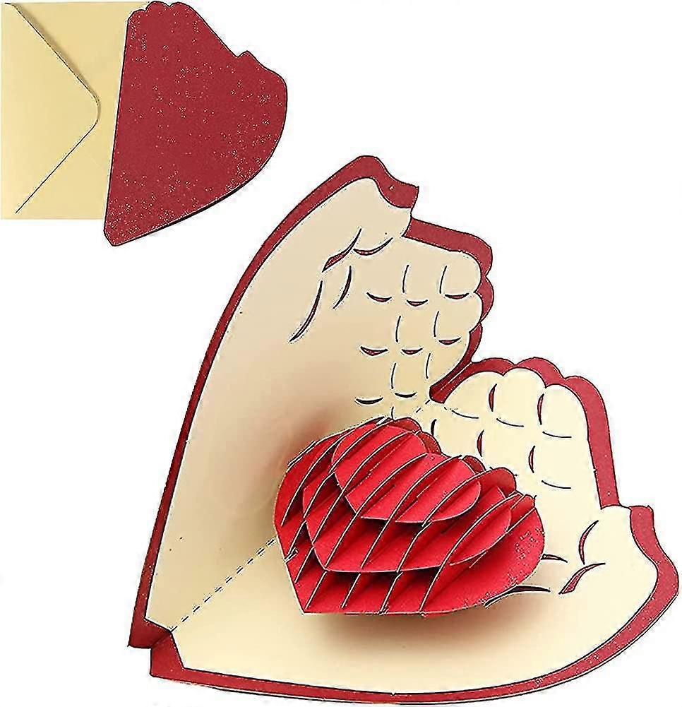 3d Pop Up Greeting Card,romantic Birthday Card With Envelope For Wife