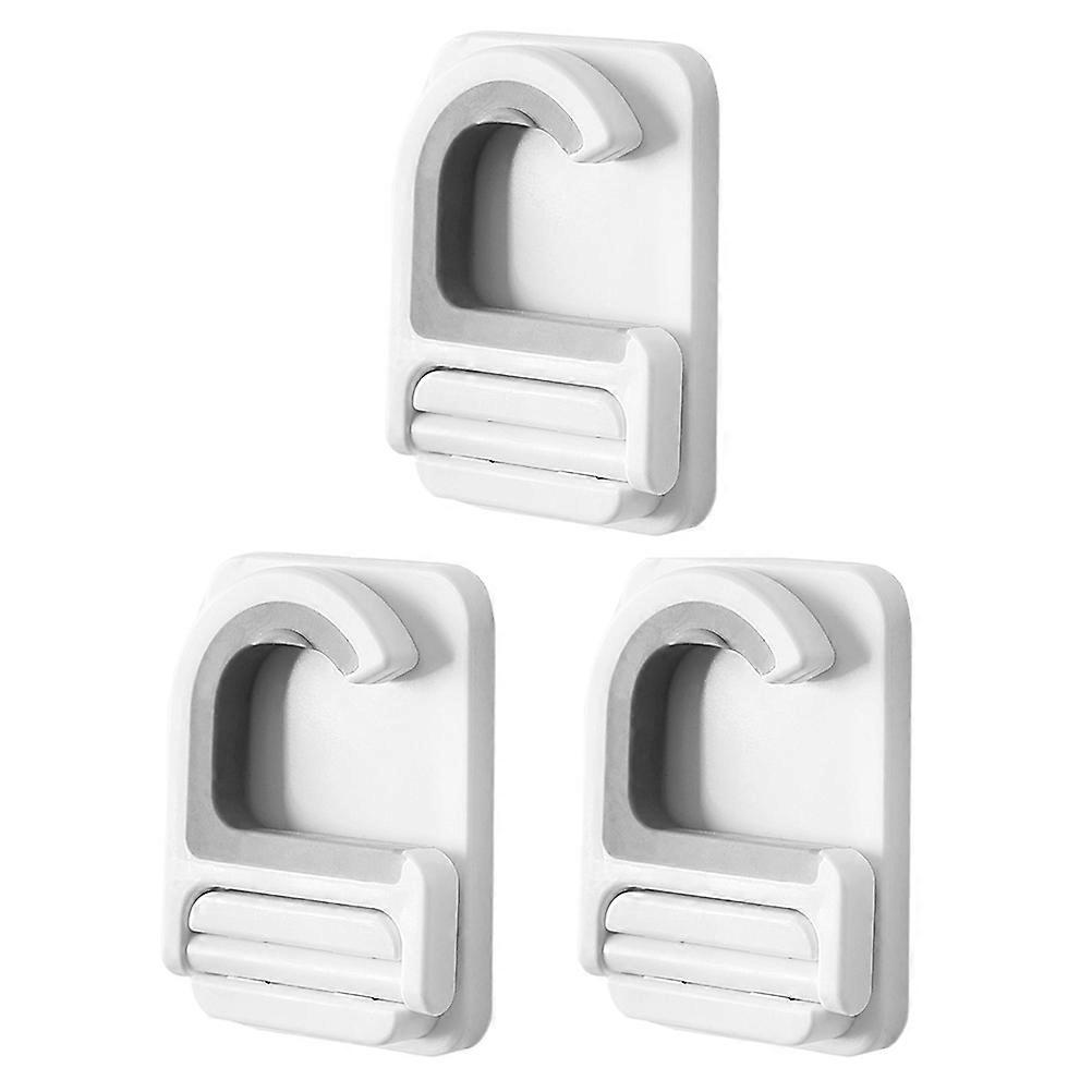 3pcs Multifunctional Mop Holder Punch-free Broom Hooks Practical Mop Clips