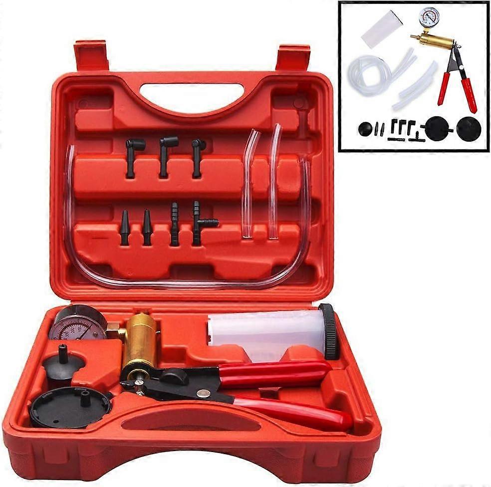 Brake Bleeder Kit with Vacuum Pump Tester and Adapters