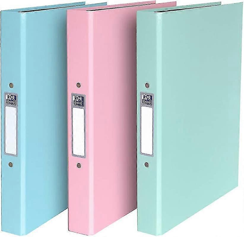 2 O-ringpärmar A4, pastellfärger, paket med 3 mappar