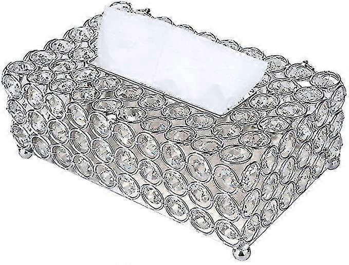 Rectangular Crystal Tissue Box Cover, Decorative Tissue Box Cover Tissue Holder