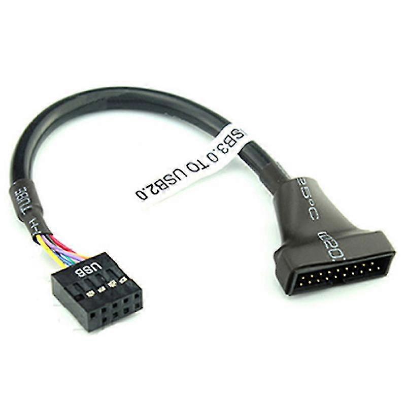 19/20 Pin Usb 3.0 Female To 9 Pin Usb 2.0 Male Motherboard Header Adapter Cord Shytmv