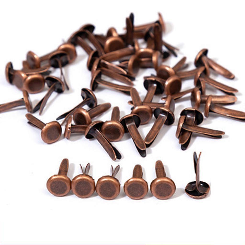 50/100Pcs Multicolor Two-Legged Nails Rivets Fasteners Kids DIY Diamond Studs