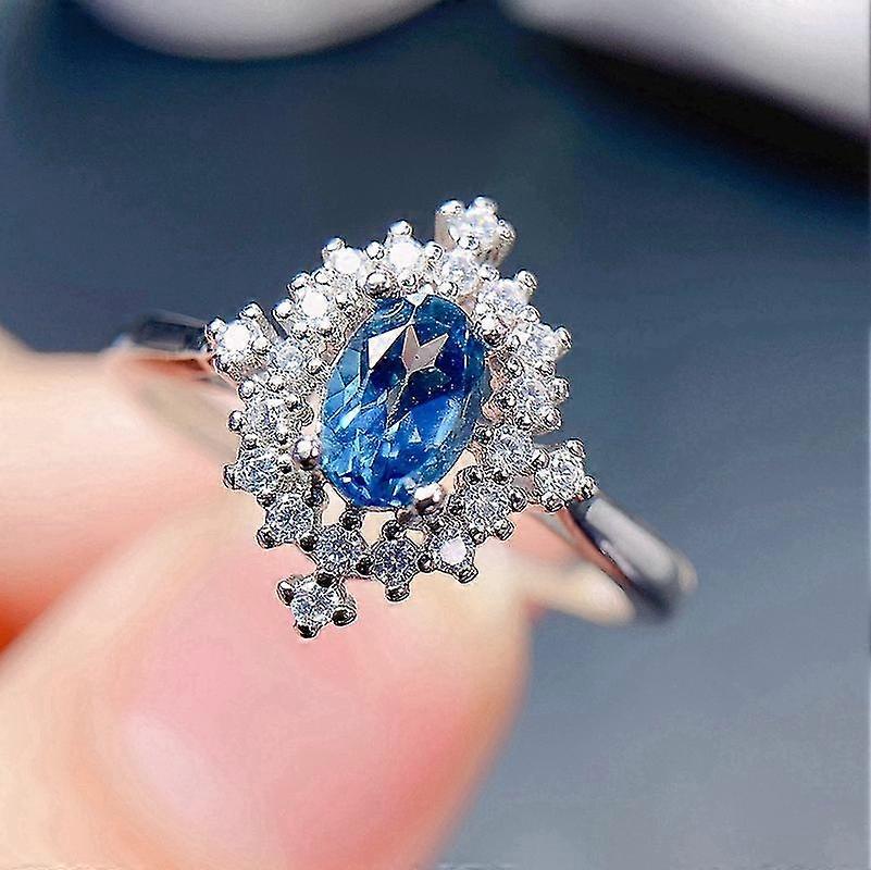 ガールフレンドの恋人へのギフト925スターリングシルバーヒップスター象眼細工ナチュラルロンドンブルートパーズスーツスリーピースセット