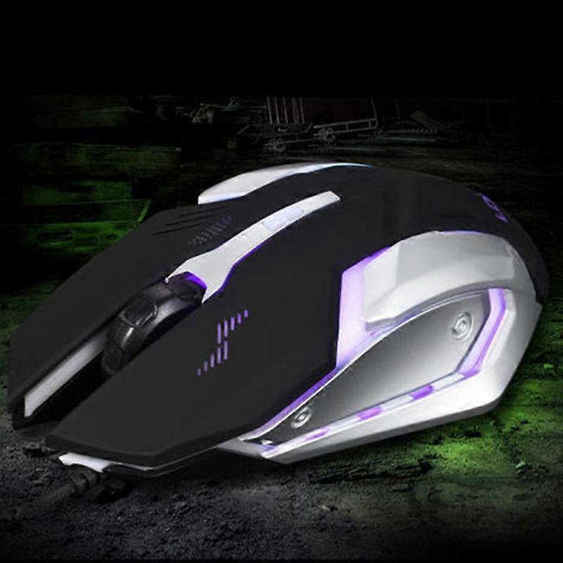 Adjustable LED Rainbow Color Backlight Gaming Gamer USB Wired Keyboard Mouse