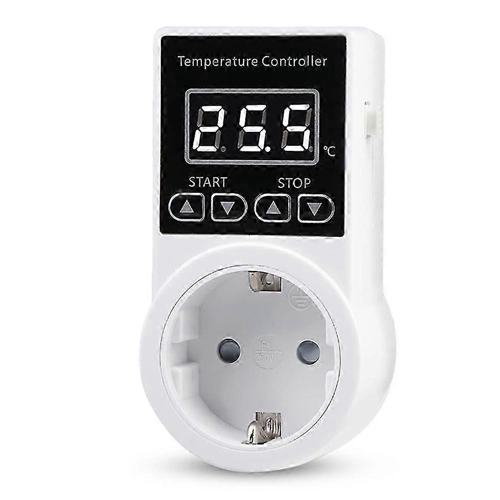 1Pcs Thermostat Socket with Sensor, Digital Temperature Controller Socket, Waterproof Temperature S