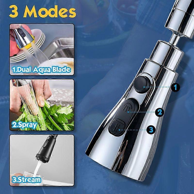 360 Rotation Universal Rotation Faucet Sprayer Head For Extension Faucets Aerator Bubbler Nozzle Kitchen Tap Washbasin Robot Arm