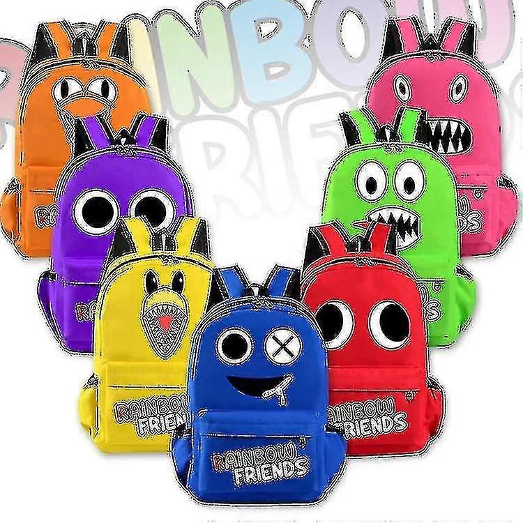 Rainbow Friends Skolväska Pojke Ryggsäck Flicka Bokväska Barn Gåva -b-i
