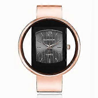 Roestvrij staal dames armband, armband horloges, dames sieraden horloge rose goud zwart