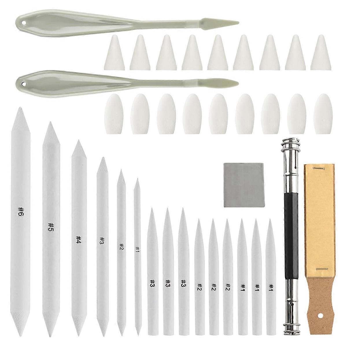 40Pcs Sketch Drawing Tools for Artists Blending Sticks for Drawing Charcoal Blending Pencils