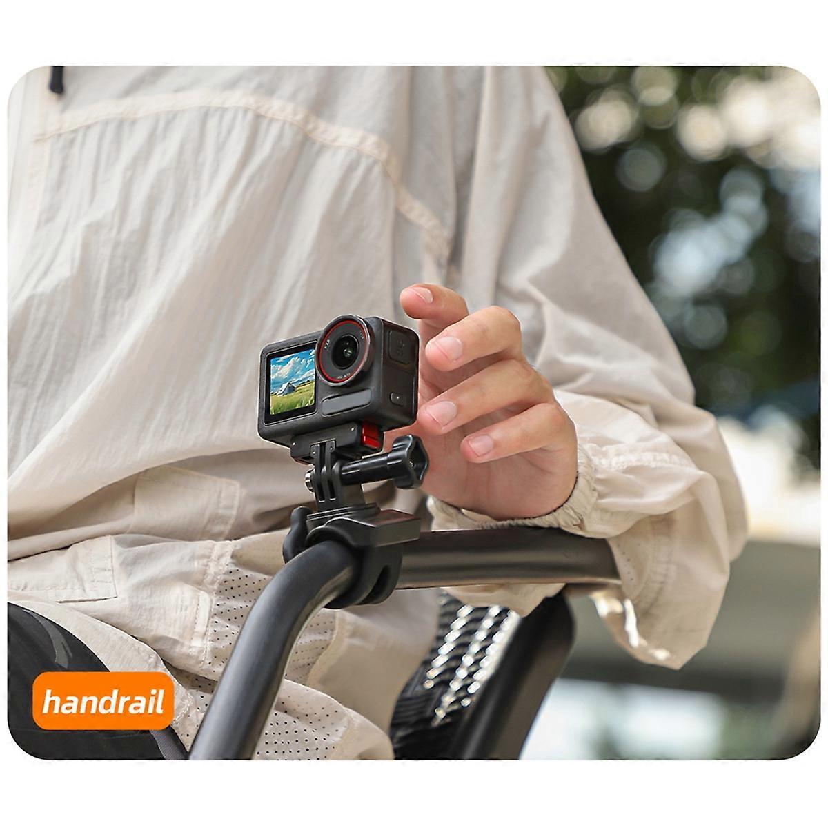 Action Camera Mount Adjustable Mini Flexible Bracket for Action 5 Pro 13 Go 3S Accessories Orange