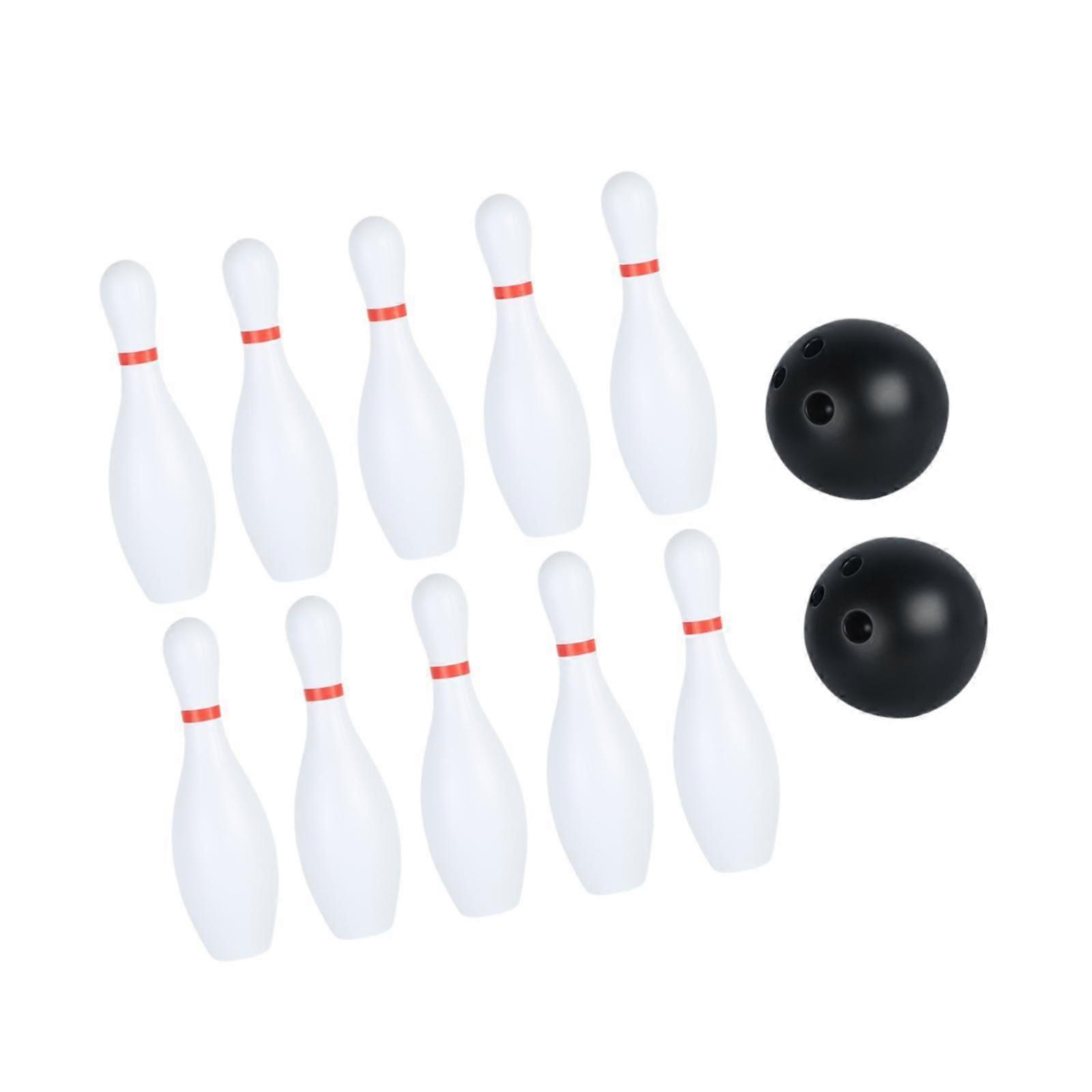 Kids Bowling Set Family Game 10 Pin and 2 Balls for Lawn Activities Backyard