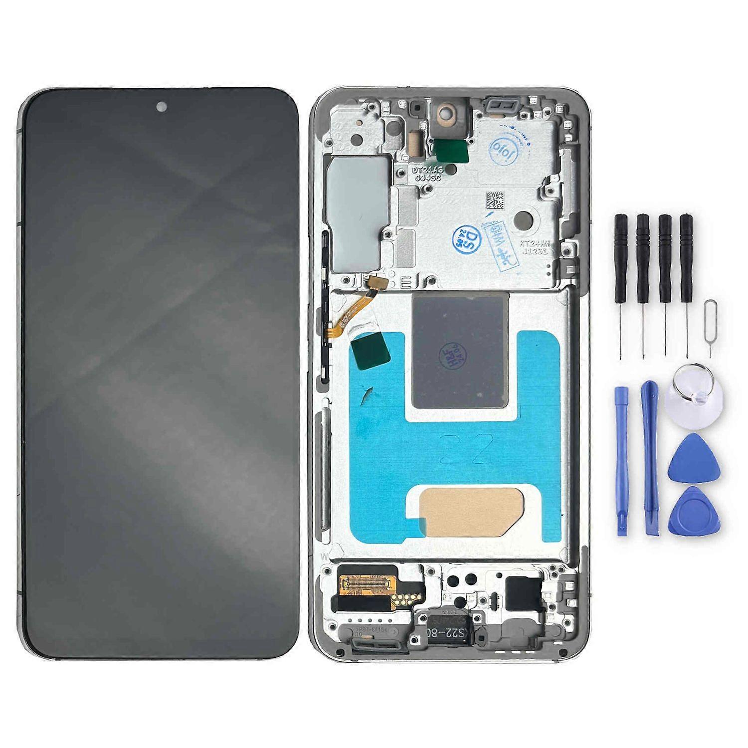 For Samsung Galaxy S22 Display Full TFT with Frame Unit Touch Spare Part Repair Silver
