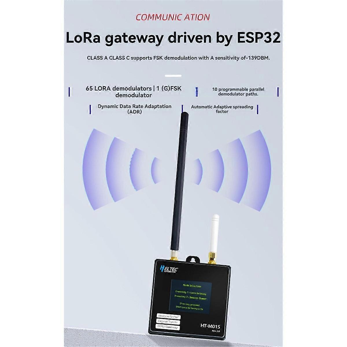 HT-M01S 8-Kanäle ORaWAN Router Ethernet WiFi Gateway Wifi ESP32 SX1303 Cloud-Plattform IOT 915 MHz