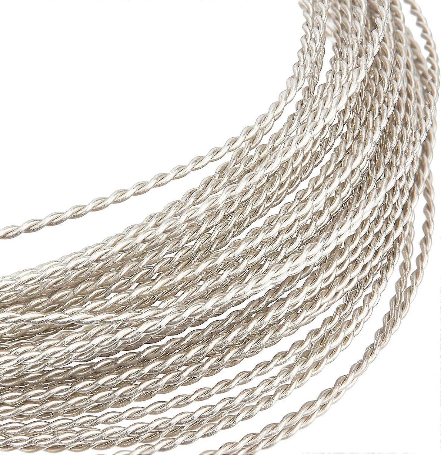 20 Gauge 23Ft Twist Jewelry Wire Silver White Craft Wire White Copper Beading Wire for Ornaments Making and Other Jewelry Craft Work
