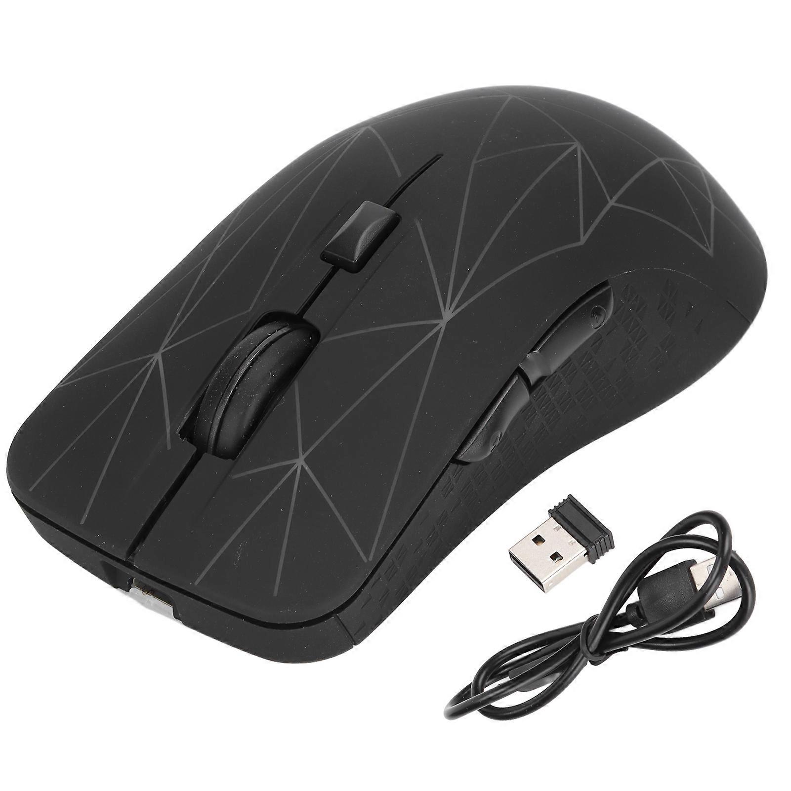 Rechargeable Wireless Mouse Dual Mode USB Mice with 7 Colors Breathing Light