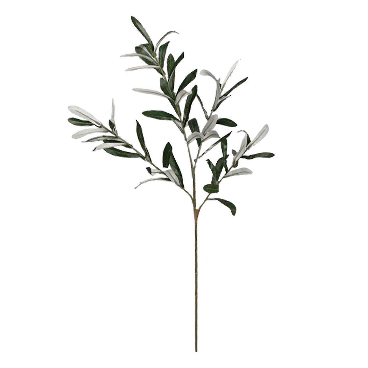 [安德在线]弯曲发货。4支一份采购。（4叉橄榄无果）4pcs仿真绿植橄榄枝橄榄枝假树枝婚庆家居摄影道具插花材装饰