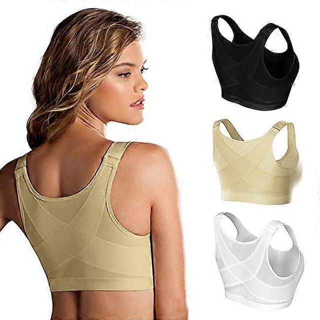 Front Closure Full Coverage Back Support Posture Corrector Bras For Women