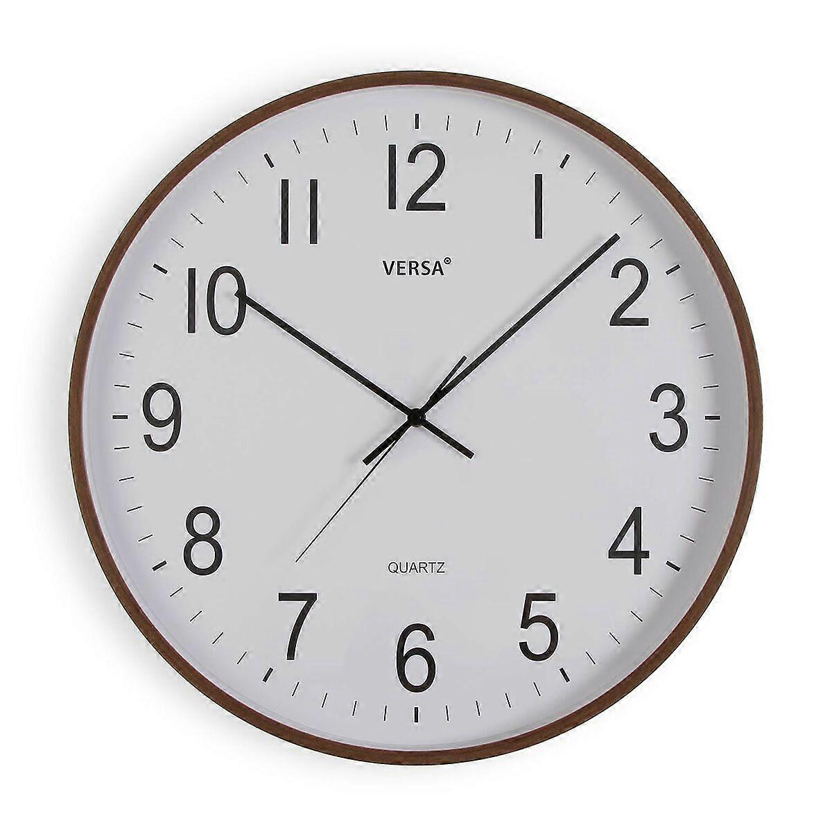 Wall Clock Versa Plastic Quartz MDF Wood 5,2 x 50 x 50 cm