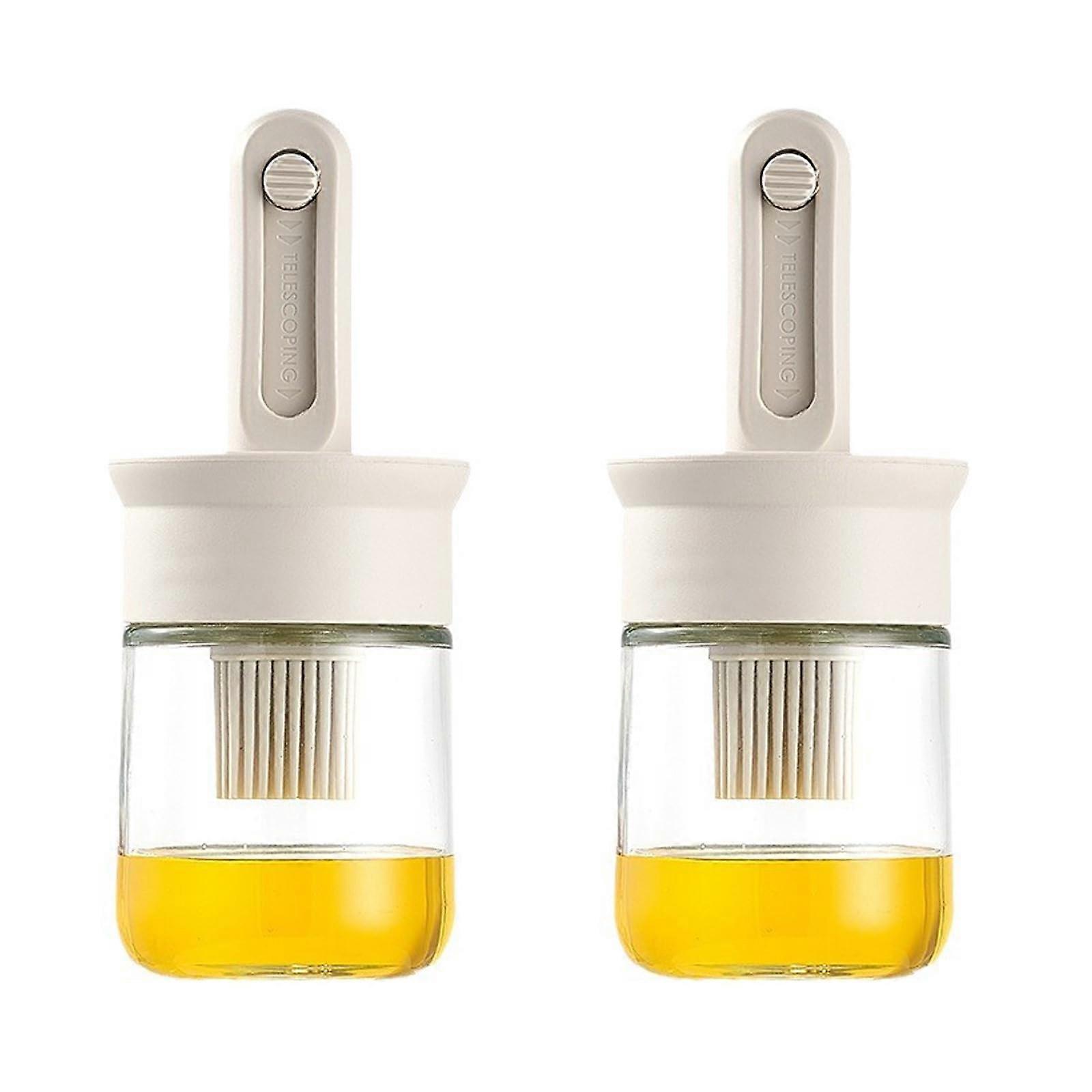 2-In-1 Oil Dispenser & Basting Brush Silicone Grill Tools 2-Piece Set