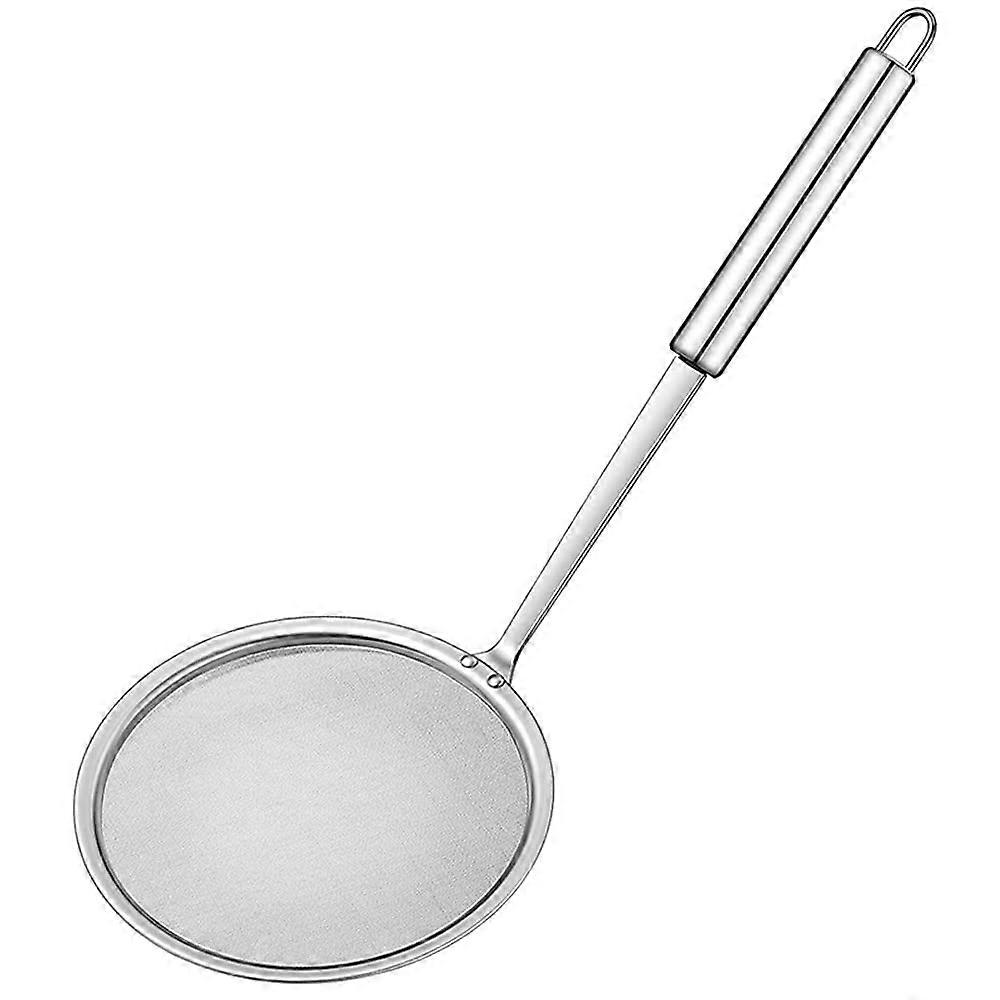 4.7" Stainless Steel Skimmer Spoon, Fine Mesh Strainer for Frying, Foam Separation