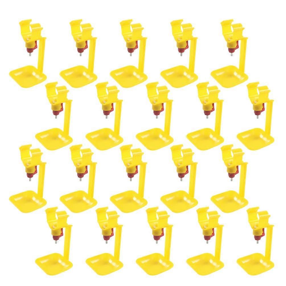 20 Pcs Automatic Chicken Water Feeder System for Poultry, Ducks, and Geese - Durable Plastic, Easy-to-Install Design