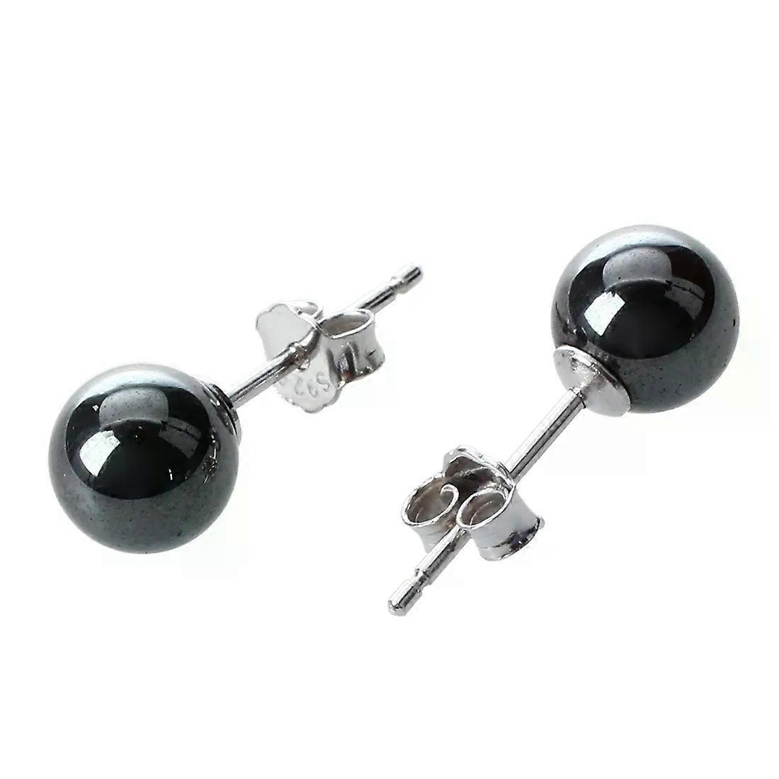 Hematite + 925 Sterling Silver Earrings Ear Studs 023 HOT