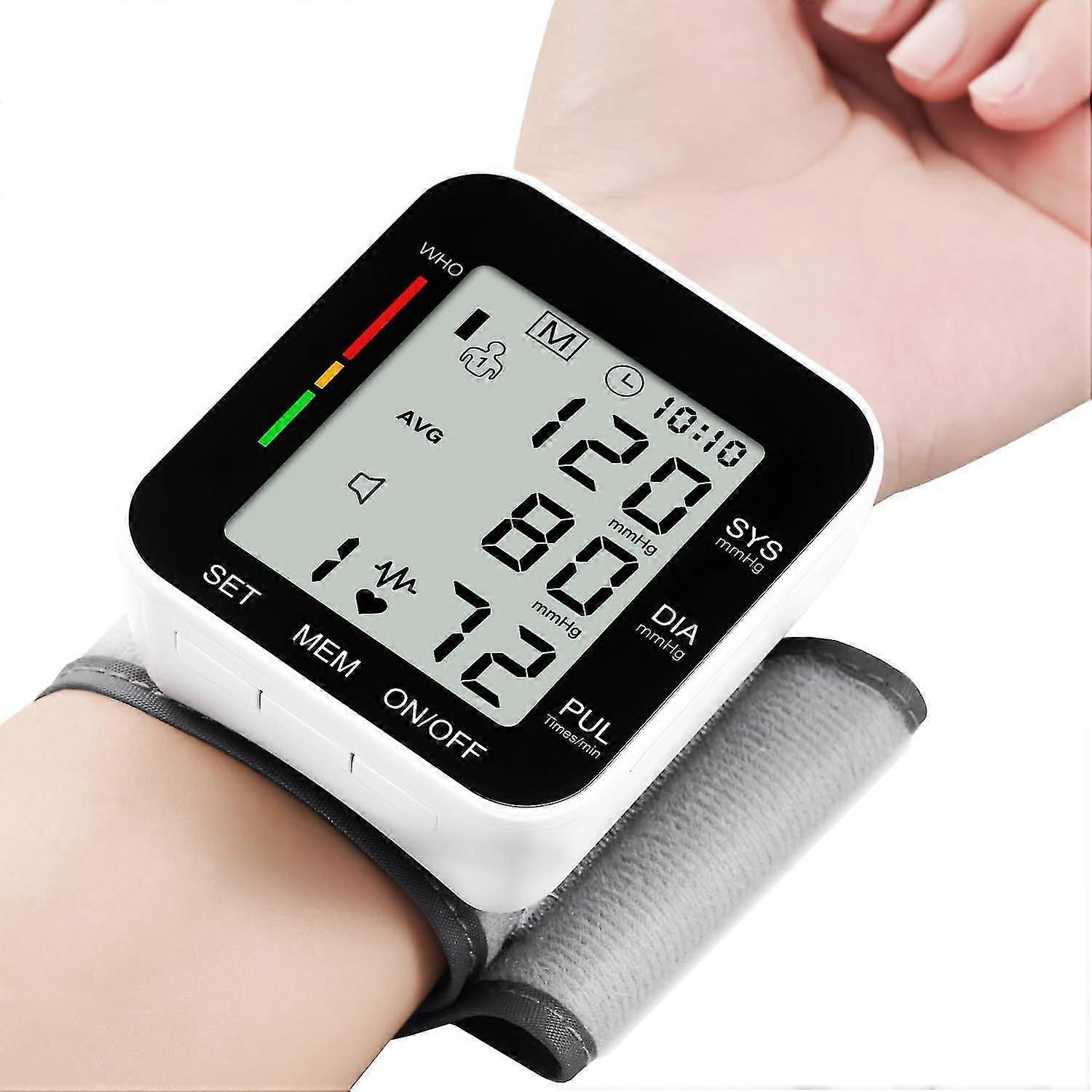 Blood Pressure Monitor Wrist Automatic BP Monitor Voice 2X99 Readings Large LCD Display Blood Pressure Cuff Blood Pressure Monitors for Home Use -GSL