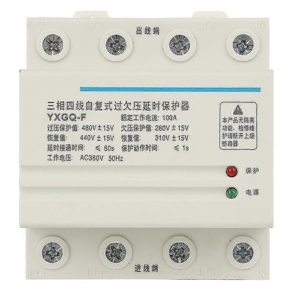 4p 100a 3-phase 4-wire Automatic Recovery Over Under Voltage Relay Protective Device