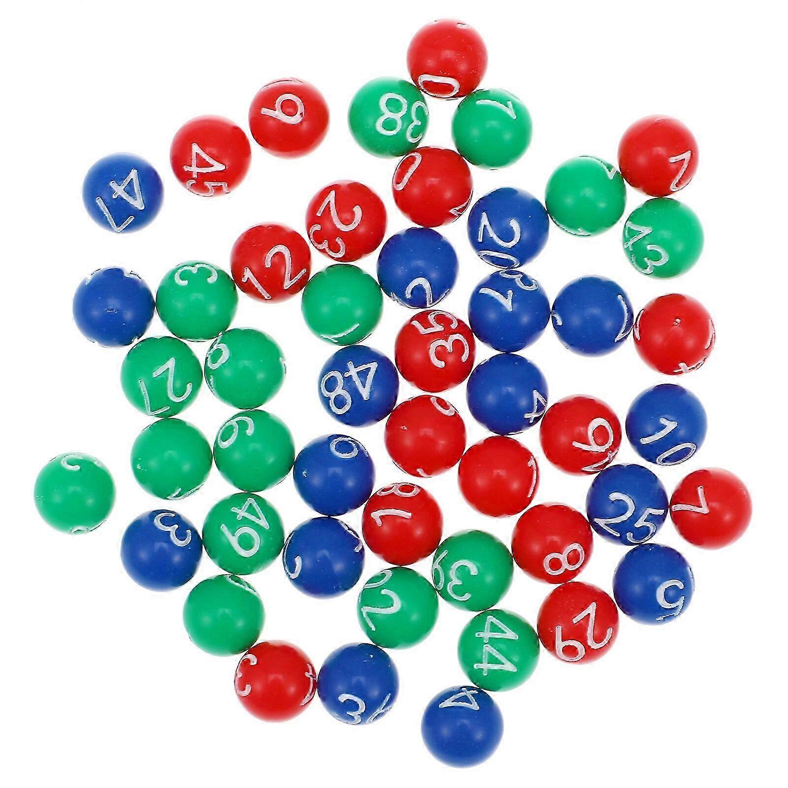 49pcs Plastic Raffle Game Balls Funny Bingo Game Balls Raffle Game Number Balls