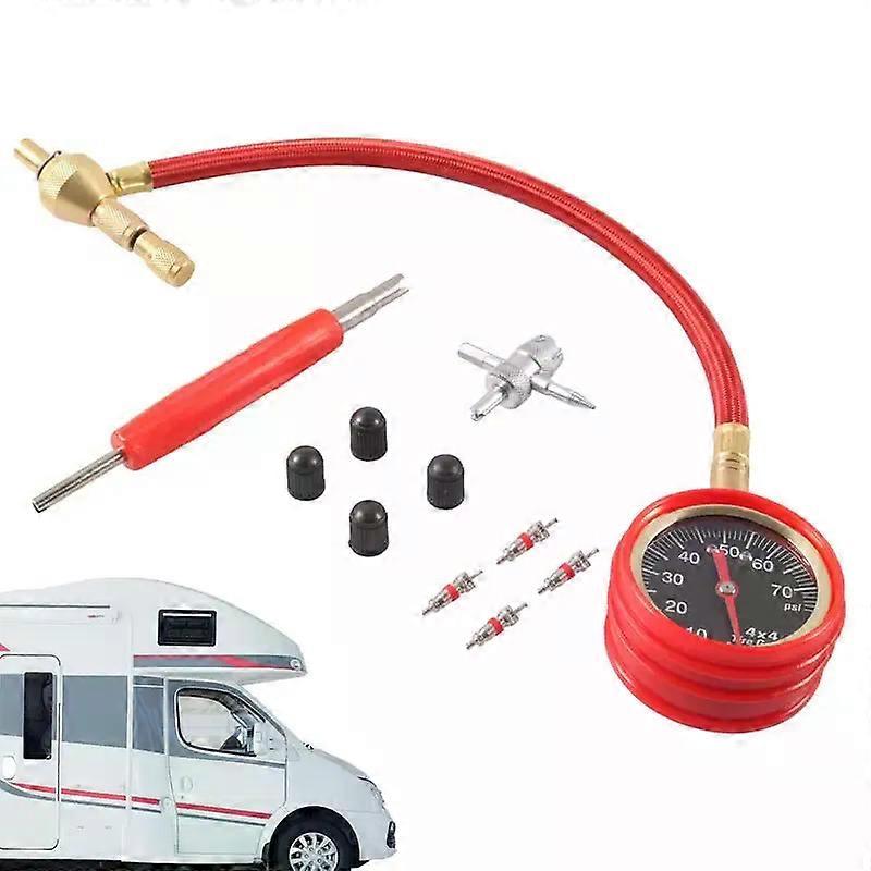 Tire Gauge Automobile Pressure Meter 0-75psi Accurate Easy To Read Checker Tester For Car And Trucks