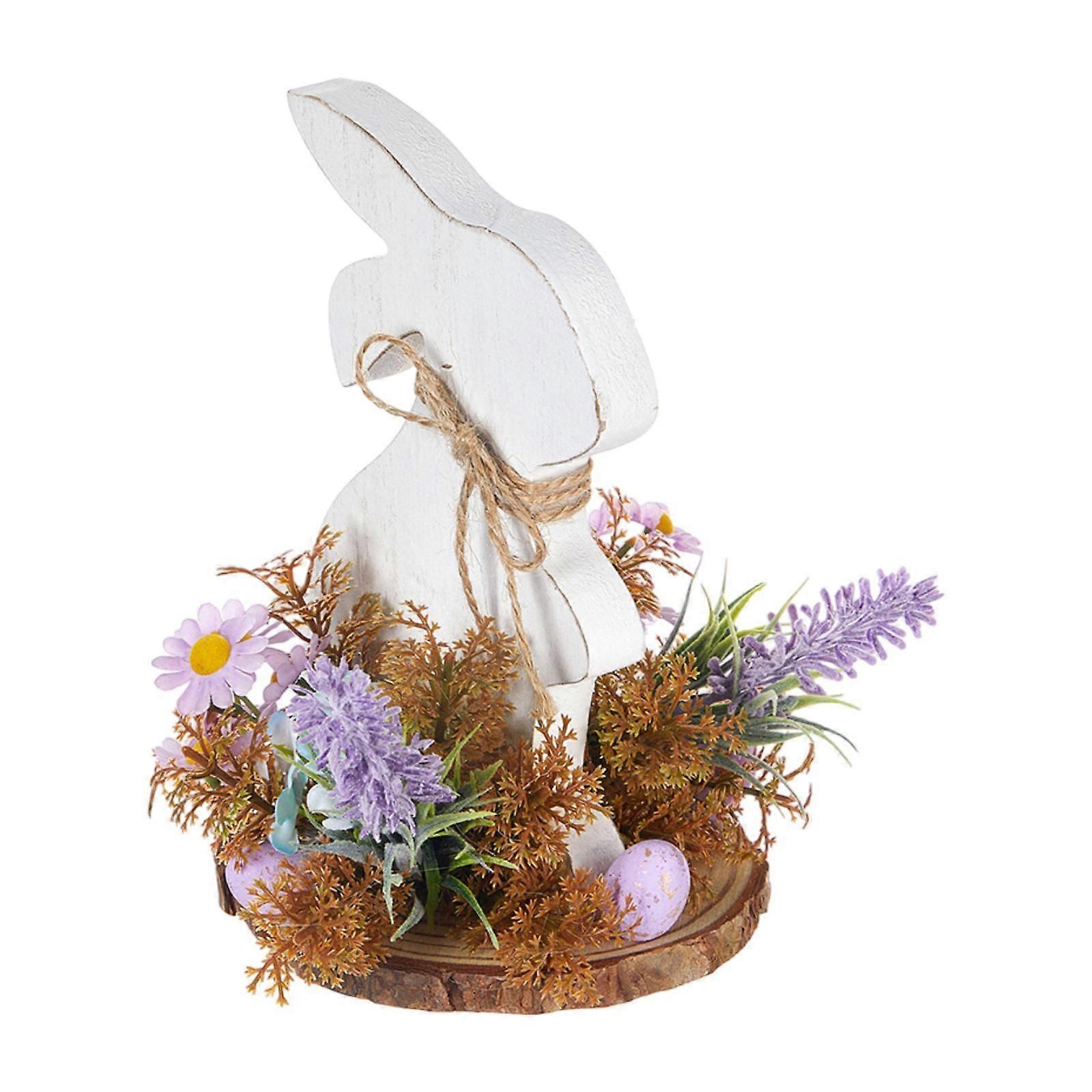 Animal Figurine Crafts Easter Bunny Statue for Indoor Bookshelf Housewarming Style A