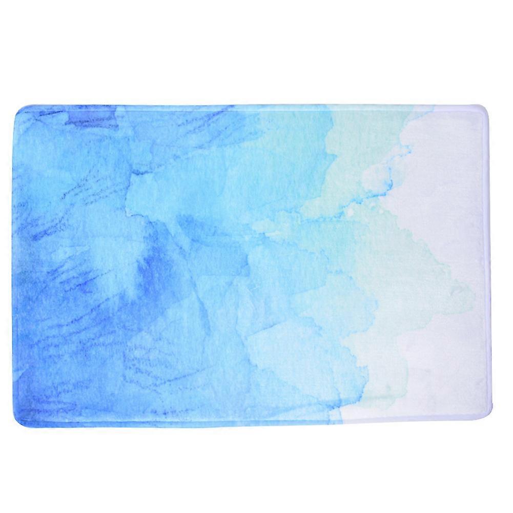 Flannel non-slip absorbent pad for bathroom and kitchen (gradient blue)