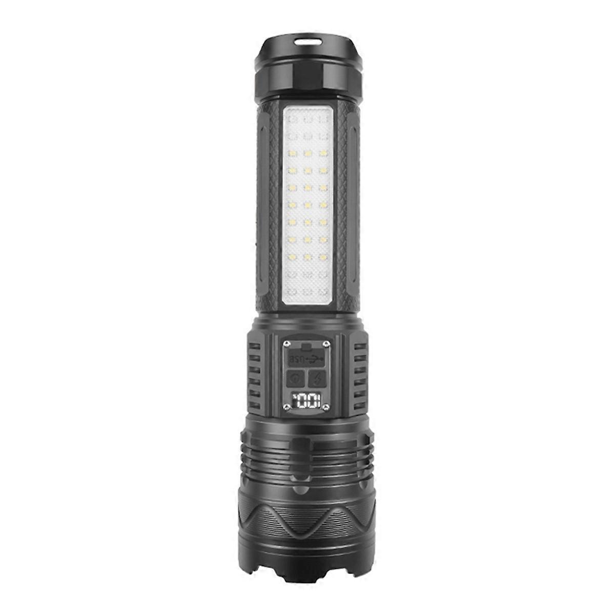 Outdoors Super Bright Flashlight Emergency Camping Hand Lamp Spotlight Focus Long Range Red and Whi