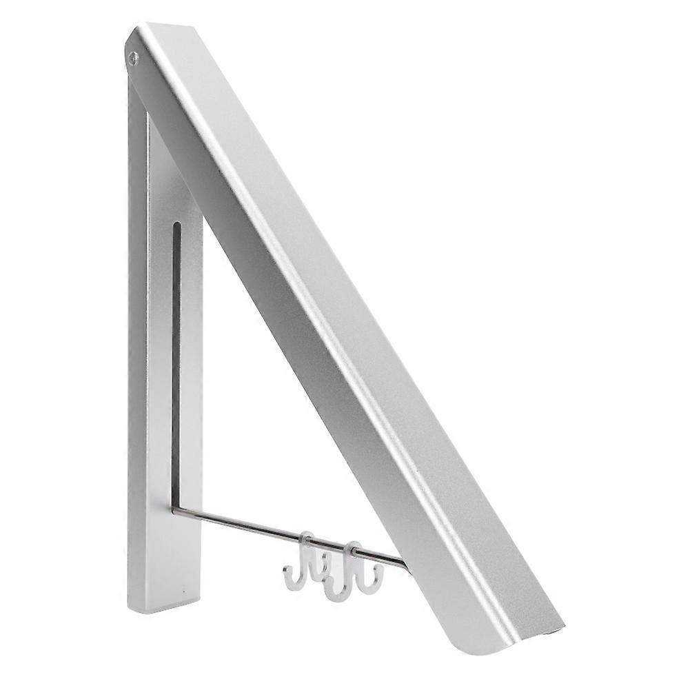 120cm Retractable Aluminum Wall Clothes Drying Rack Silver Wall Mounted Indoor Laundry