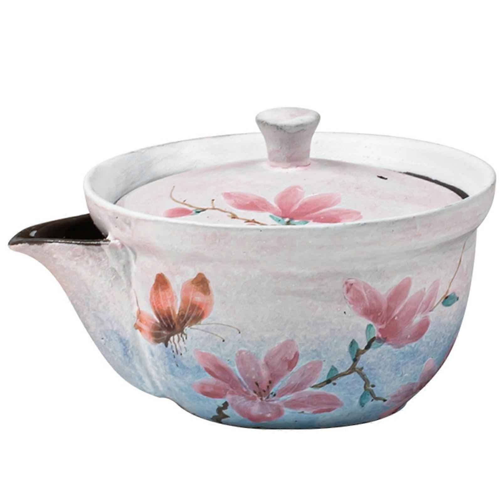 Porcelain Teapot Kettle Hand Painted Small Kungfu Teapot for Brew Loose Oolong/Puerh Tea