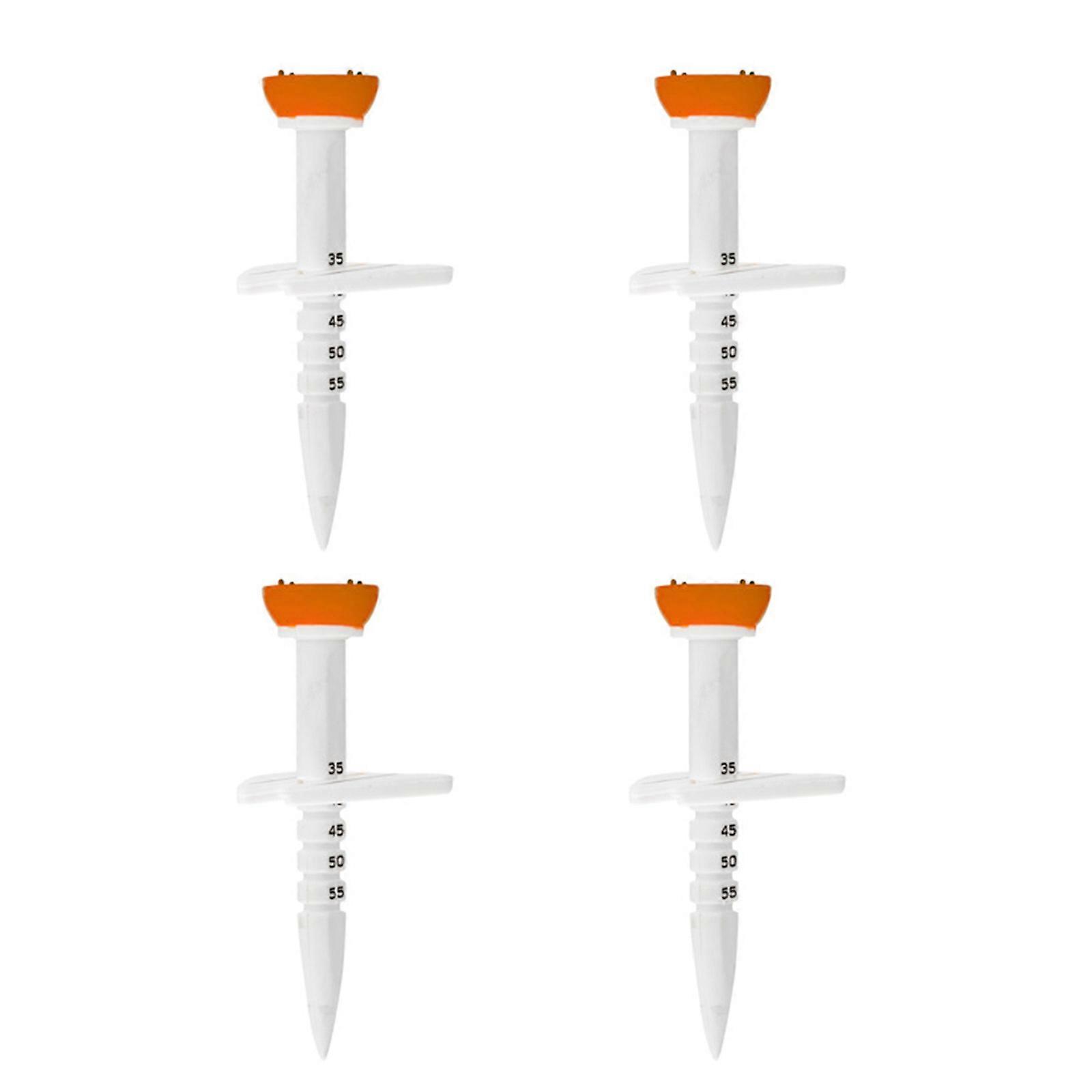 4 adet Plastik Golf Tees Yüksekliği Ayarlanabilir Top Tees Kararlı Golf Eğitim Topu Tees Golfçüler için Standı Uygulama Aksesuarları turuncu renk