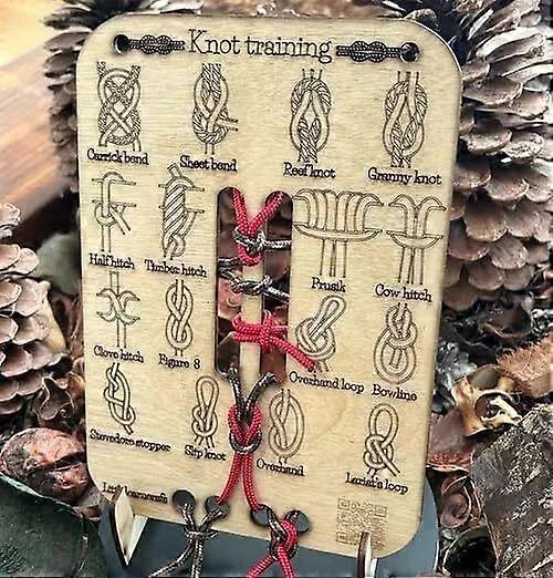 Learn Knot Training Board Kit with 16 Popular Knots and 3 Paracord ...