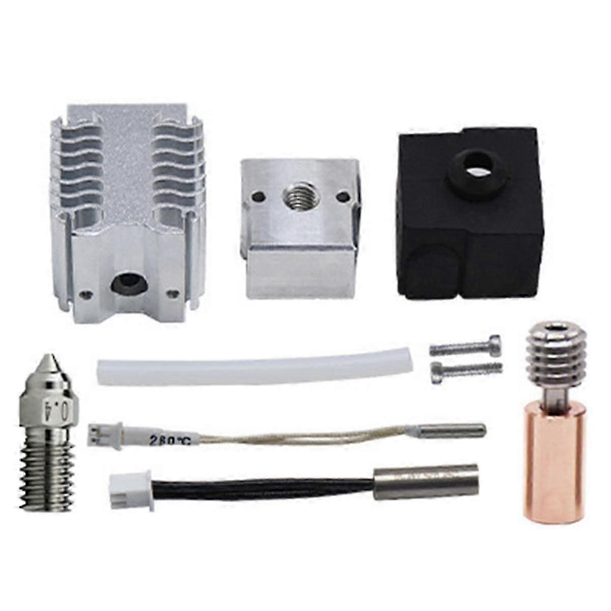 For -V3 SE Hotend Nozzle Kit Bimetal Pipe 0.4mm Nozzle 24V 40W Heating Block Extruder Hotend Kit 3D js