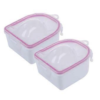 Manicure Magic, removedor de polvos para mojar, tazón para remojar uñas con herramientas para el cuidado de la cutícula, material plástico PP para seguridad y seguridad. Uso duradero, tratamiento de uñas en el hogar