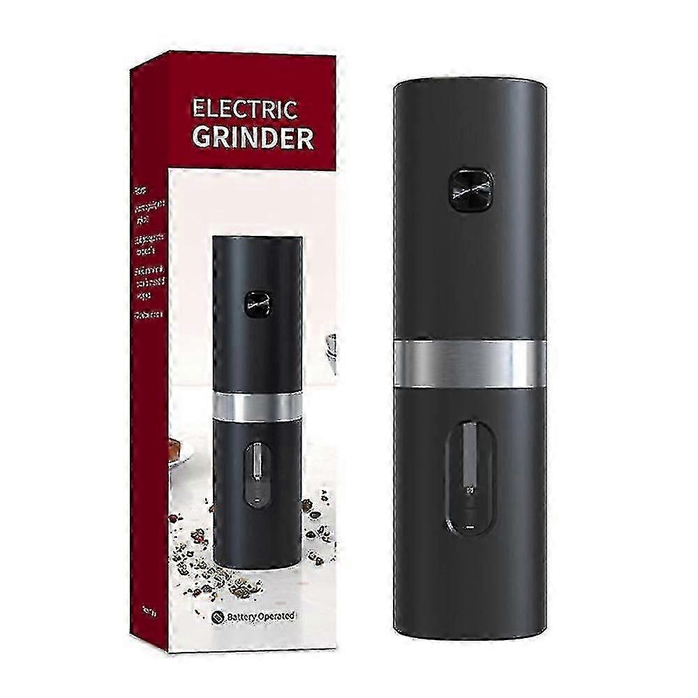Electric Automatic Pepper Salt Grinders Gravity Herb Mill Adjustable Coarseness Kitchen Black