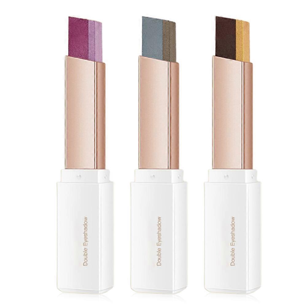 3Pcs Double color eye shadow stick,pearlescent eye shadow pen