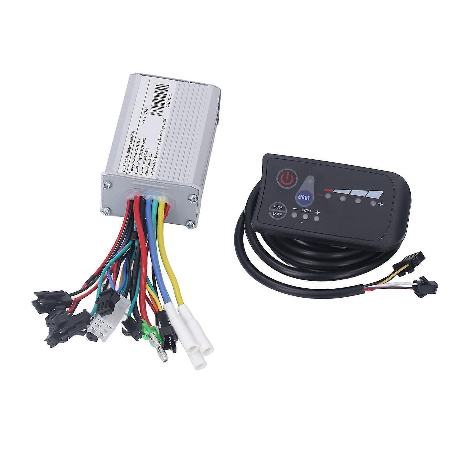350W 48V Brushless Motor Controller with LED Display Panel for E-Bike