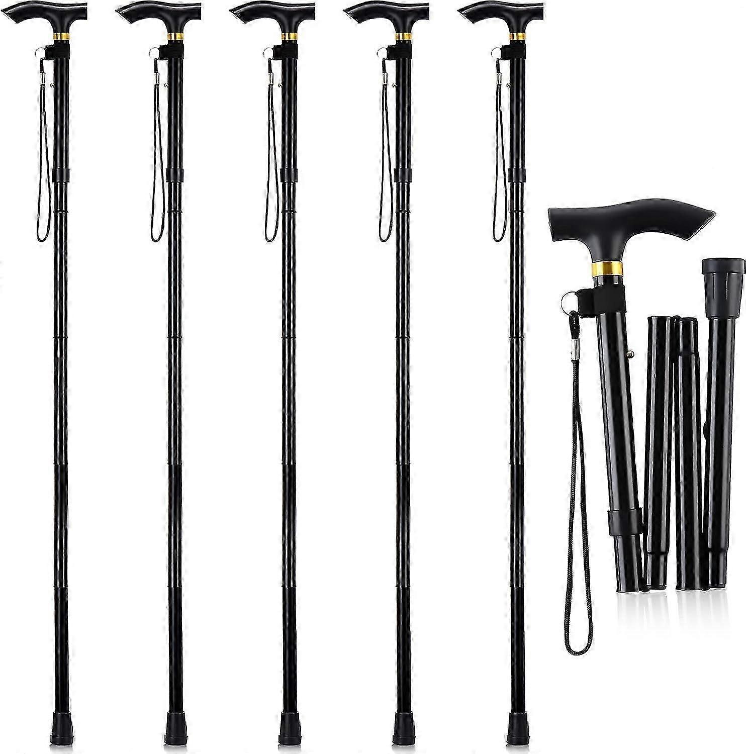 Lightweight Foldable Walking Stick - Adjustable Height