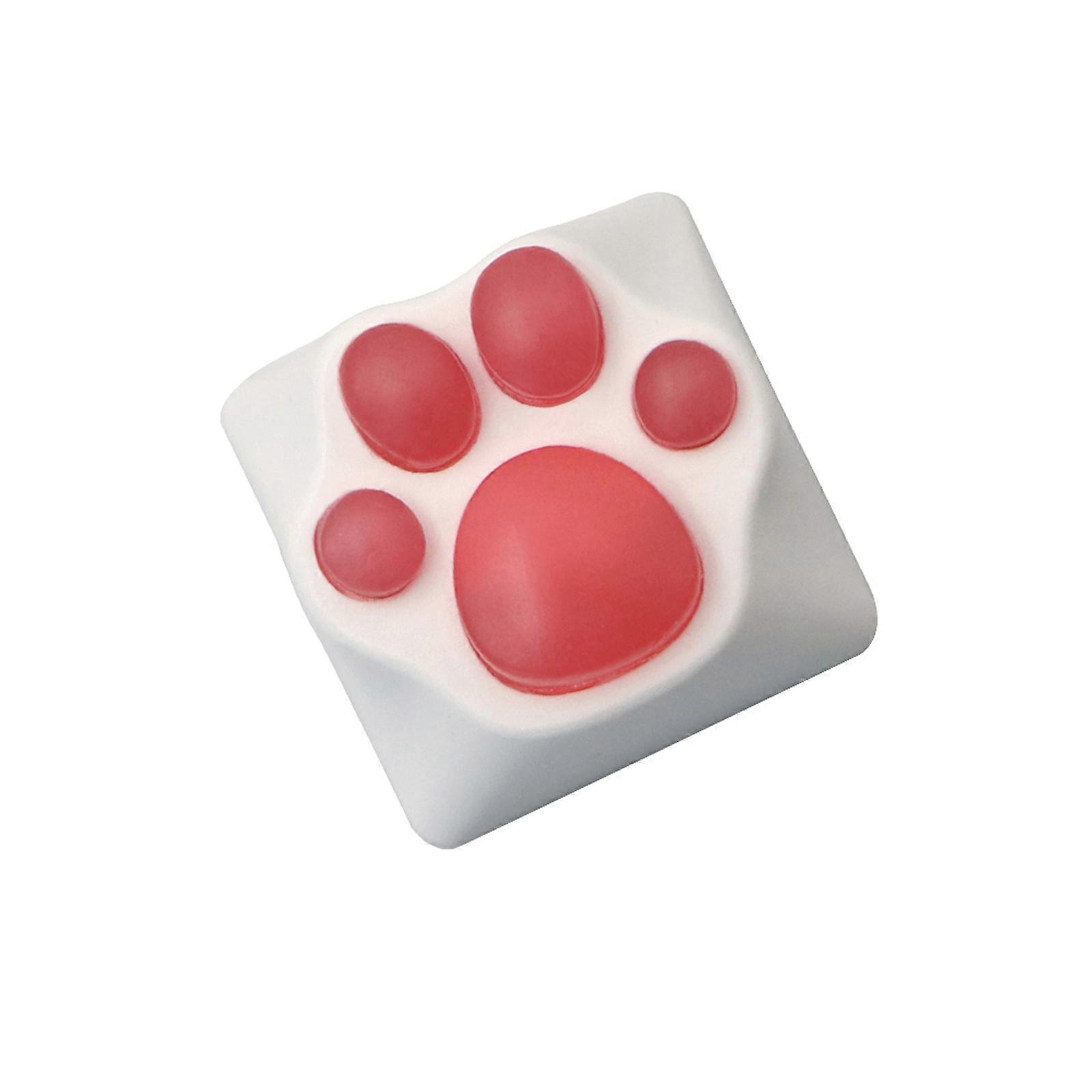 Single Cute CatPaw Keycap Mechanical Keyboards Soft Silicone Cats Claw Keycap Best Gift for Girls  Rose red