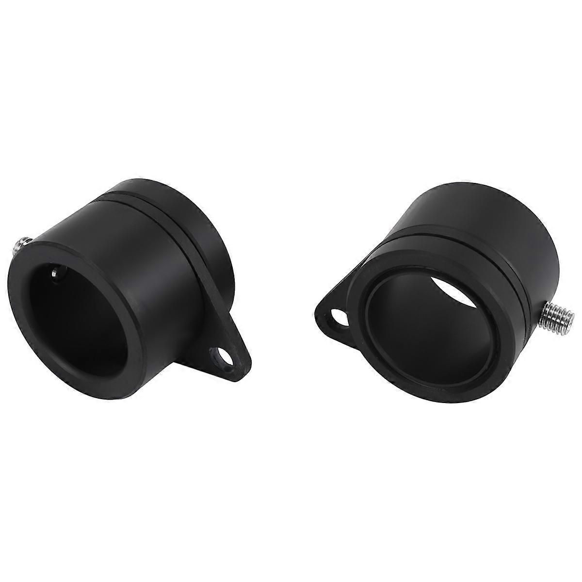 4 Pcs Flag Pole Rings Aluminum Alloy Mounting Rings 360 Degree Rotating Flagpole Anti Wrap Flag Pole (1 Inch Black)