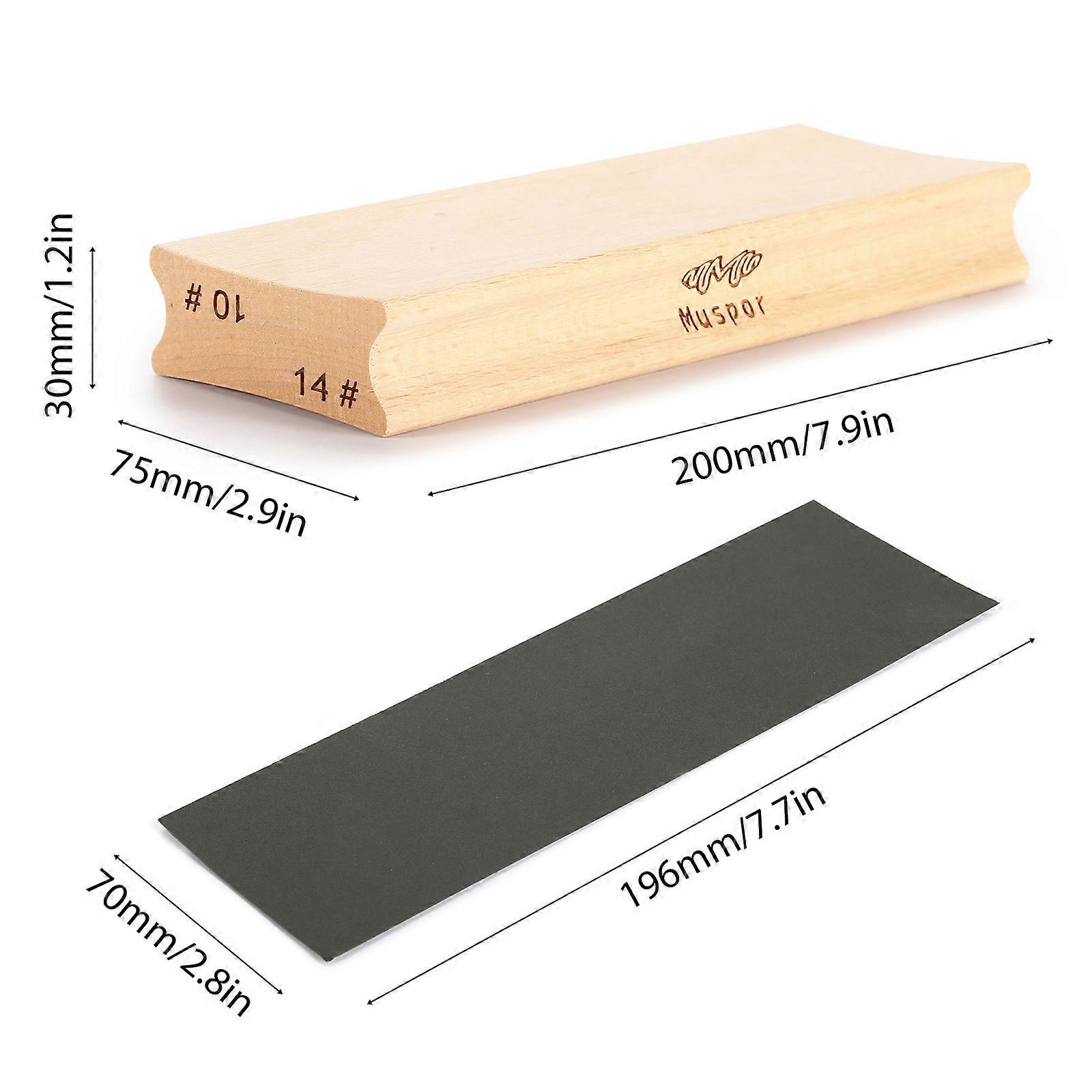 Guitar Radius Sanding Block Wooden Two-Way Radius Sanding Block for Fret Leveling Fingerboard Sanding Beam Luthier Tool with 2 Sandpaper Guitar Luthi
