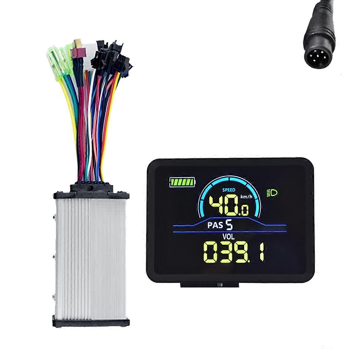 P5C Electric Bike LCD Display Meter 24V-60V+36V/48V 350W 6PIN